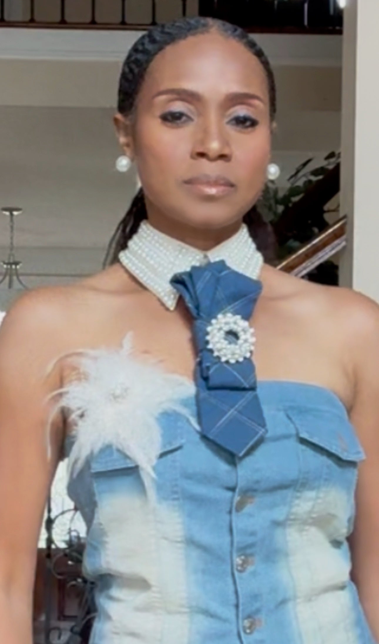 The Delaney Denim Wrap Tie