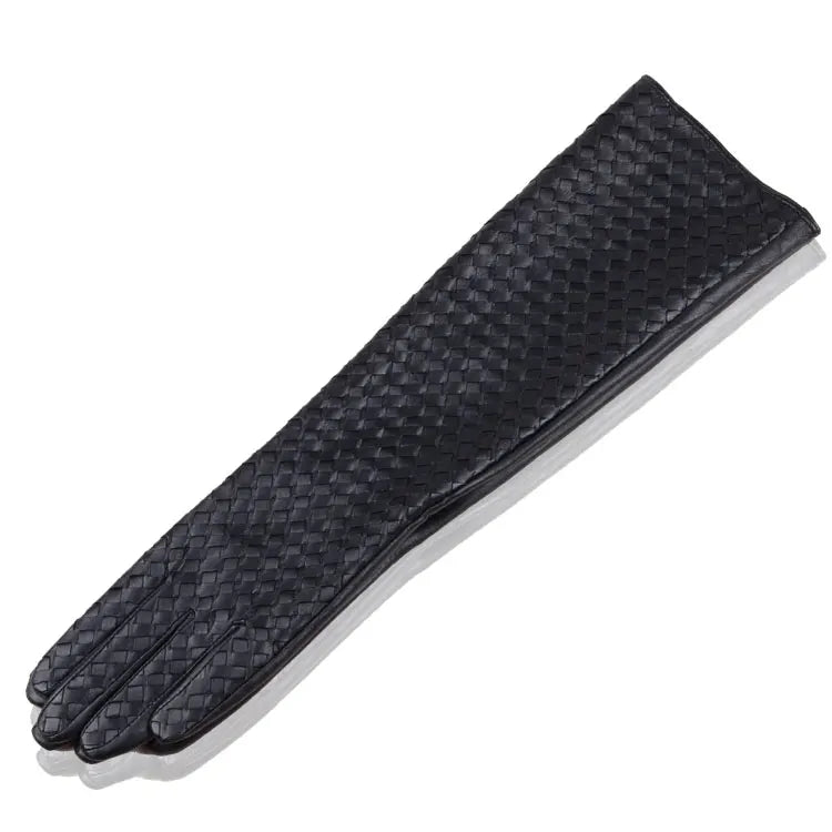 Women’s Winter Genuine Leather Long Gloves - Opera Style