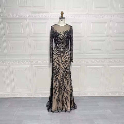 The Safa Luxury Pearl,Sequin Mermaid Gown