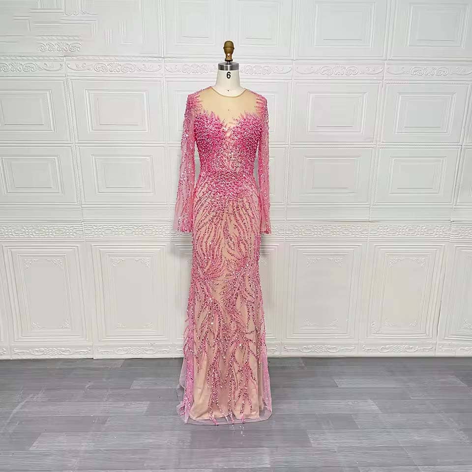 The Safa Luxury Pearl,Sequin Mermaid Gown