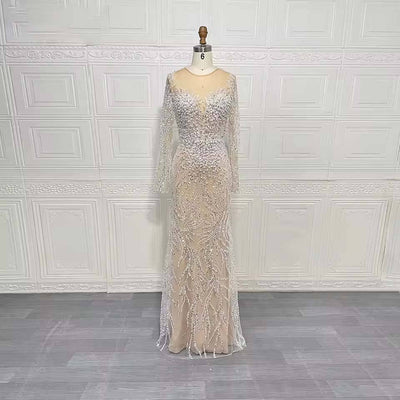 The Safa Luxury Pearl,Sequin Mermaid Gown