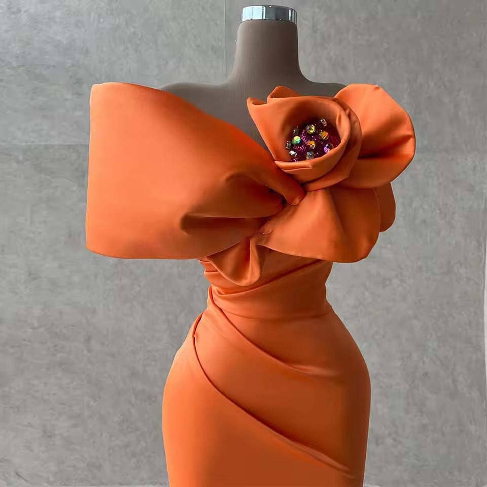 The Rossi Luxury Off Shoulder Flower Evening Gown