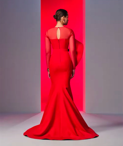 The Christine Red Mermaid Formal Gown