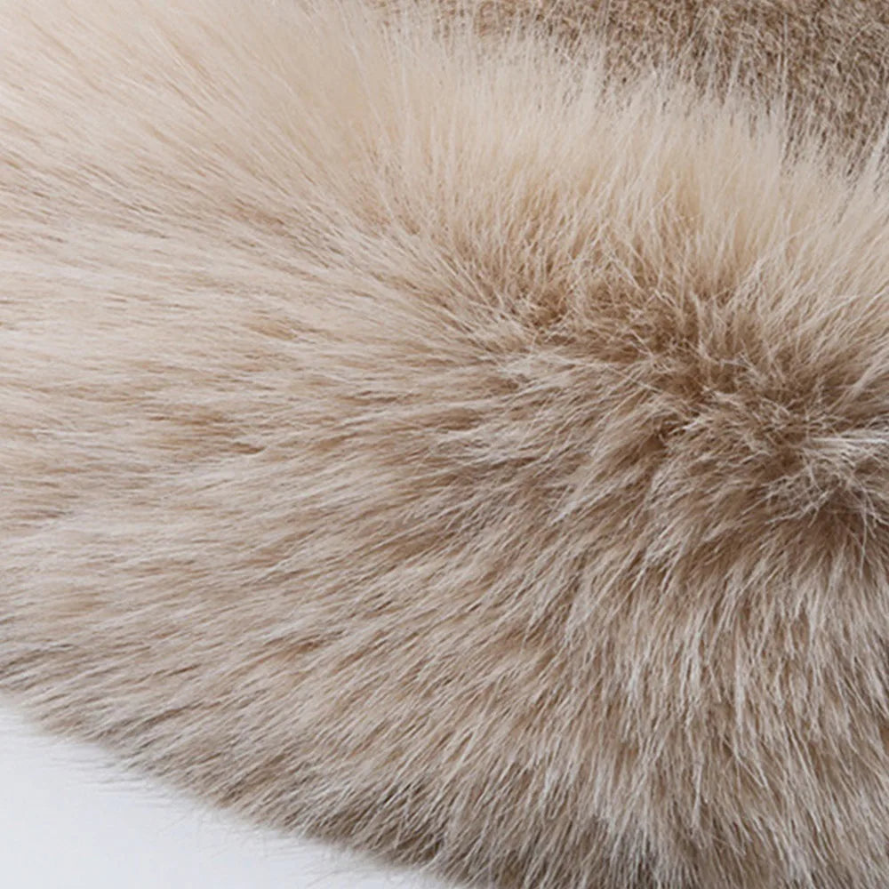 Winter Fluffy Fur Bucket Hat with Ear Protection