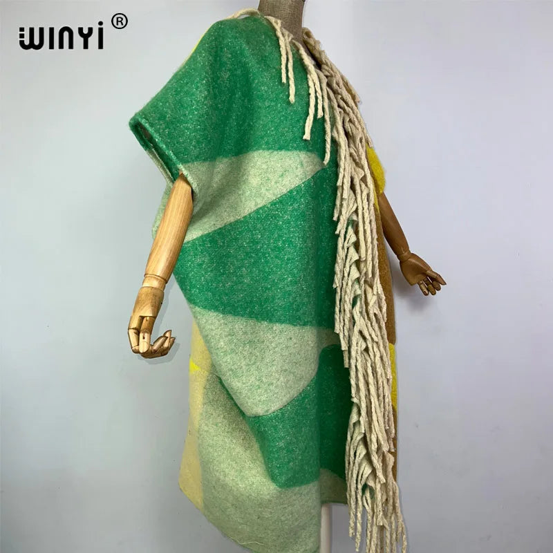 Winter Cloak Poncho | Long Maxi Overcoat for Women