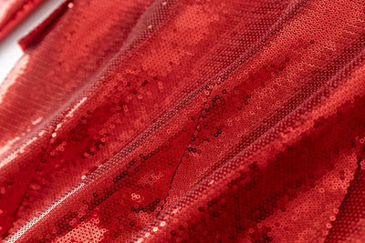 Christmas Red Sequins Two-Piece Suit Top & Shorts