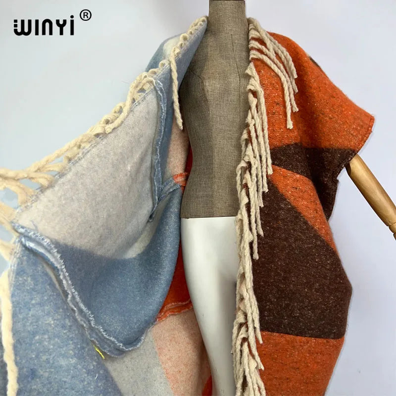 Winter Cloak Poncho | Long Maxi Overcoat for Women
