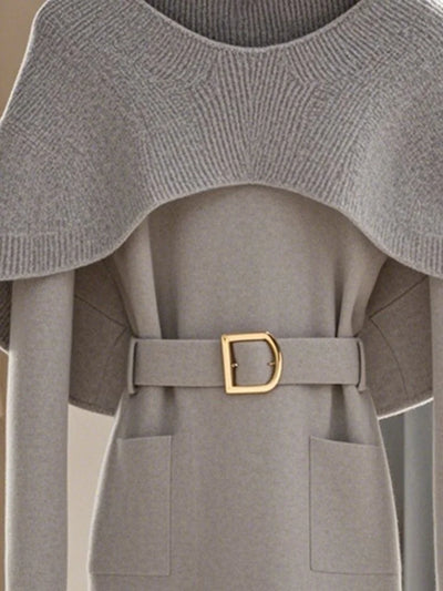 Retro Knitted Sweater for Women - Casual Winter Outerwear