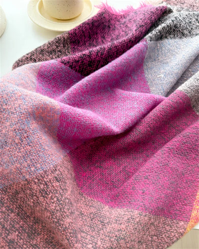 Luxury Fashion Plaid Cashmere Winter Shawl Scarf | Warm Triangle Wraps