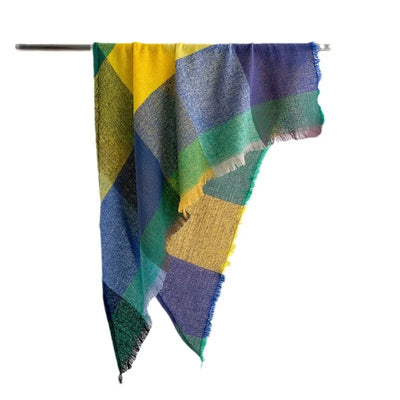 Luxury Fashion Plaid Cashmere Winter Shawl Scarf | Warm Triangle Wraps