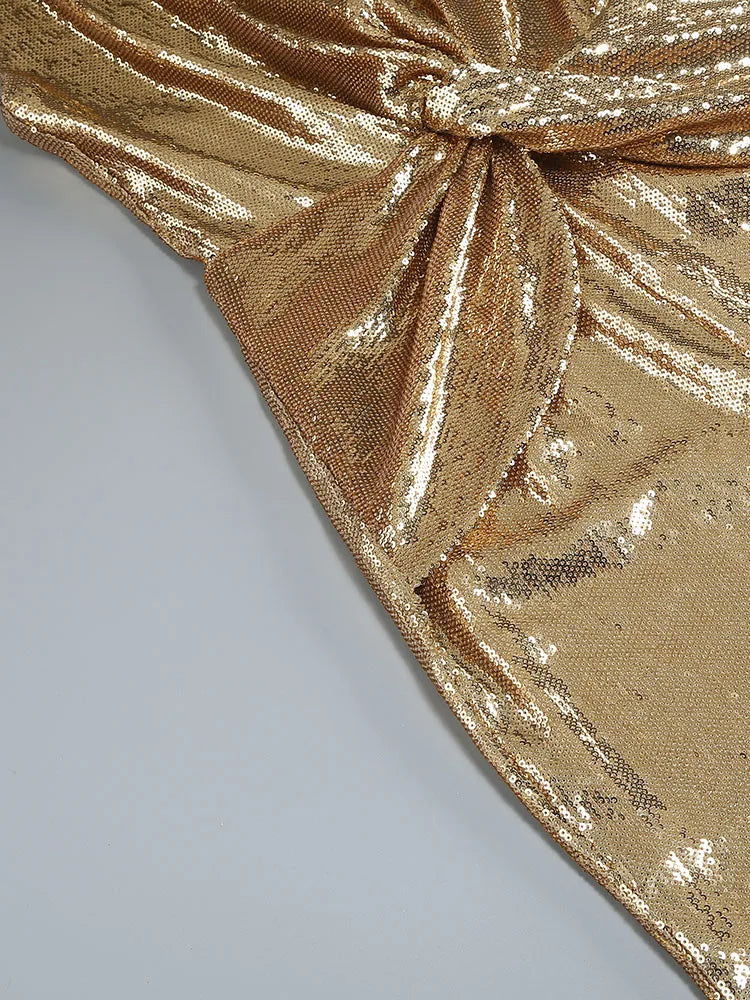 Sexy Sequined V-Neck Backless Jumpsuit for Women