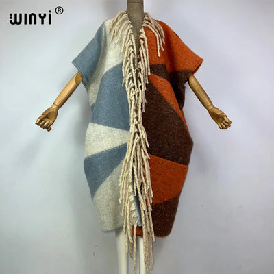 Winter Cloak Poncho | Long Maxi Overcoat for Women