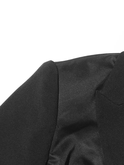 Hollow Out Bowknot Blazer | Women's Notched Collar Tunic