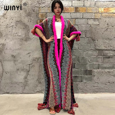 Women's Winter Knitted Tassel Cardigan Coat - Warm, Fashionable, Free Size