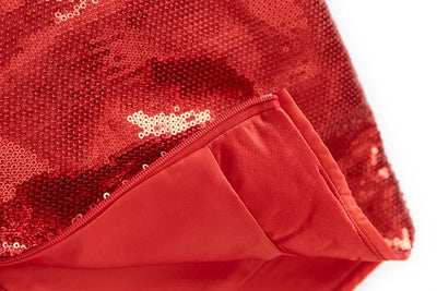 Christmas Red Sequins Two-Piece Suit Top & Shorts