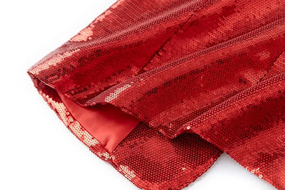 Christmas Red Sequins Two-Piece Suit Top & Shorts