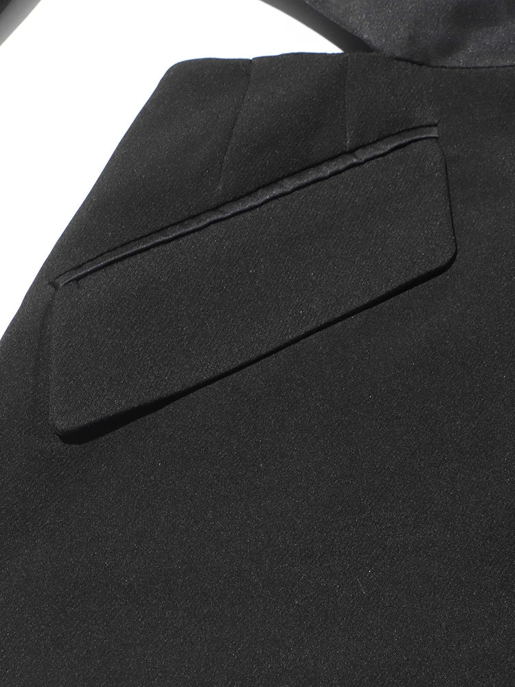 Hollow Out Bowknot Blazer | Women's Notched Collar Tunic