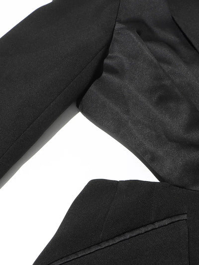 Hollow Out Bowknot Blazer | Women's Notched Collar Tunic