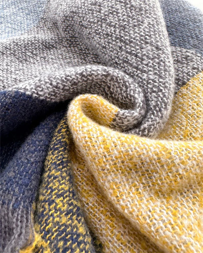 Luxury Fashion Plaid Cashmere Winter Shawl Scarf | Warm Triangle Wraps