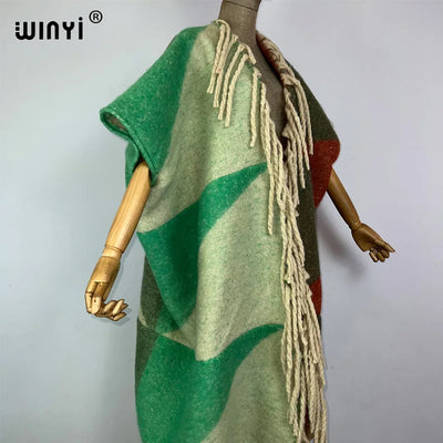 Winter Cloak Poncho | Long Maxi Overcoat for Women