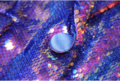 Spring & Autumn Women's Sequin Blazer - Dazzling Midi Jacket