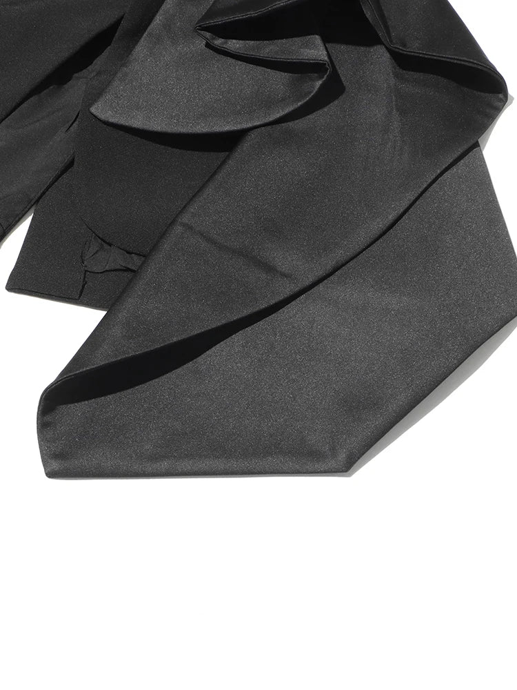 Hollow Out Bowknot Blazer | Women's Notched Collar Tunic