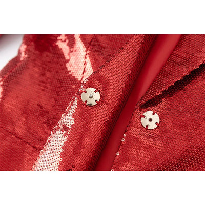 Christmas Red Sequins Two-Piece Suit Top & Shorts