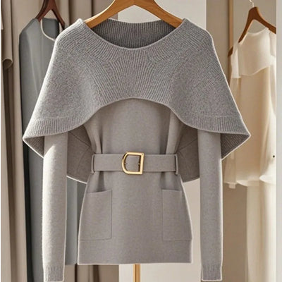 Retro Knitted Sweater for Women - Casual Winter Outerwear