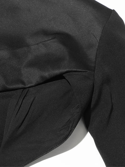 Hollow Out Bowknot Blazer | Women's Notched Collar Tunic