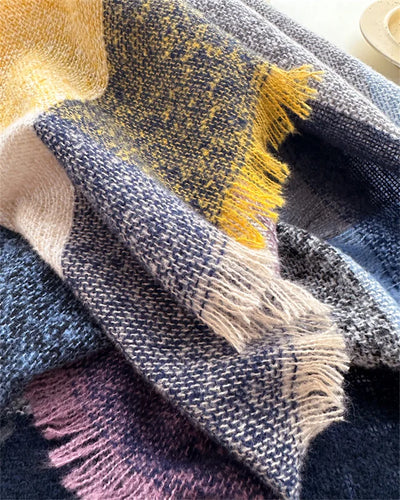 Luxury Fashion Plaid Cashmere Winter Shawl Scarf | Warm Triangle Wraps