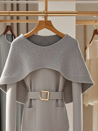 Retro Knitted Sweater for Women - Casual Winter Outerwear