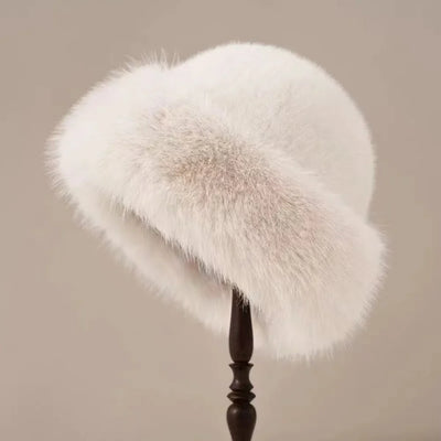 Winter Fluffy Fur Bucket Hat with Ear Protection