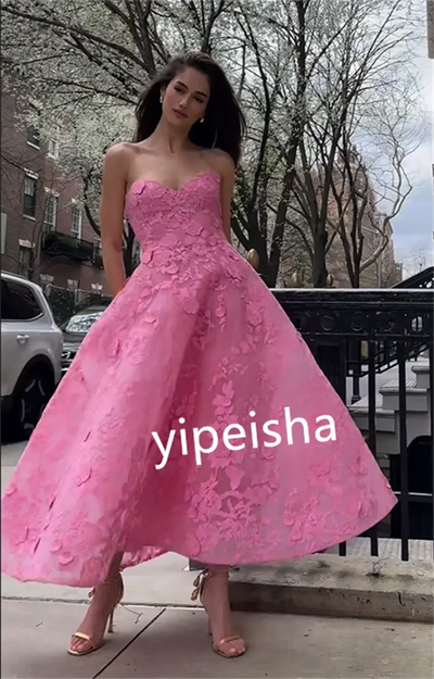 Customized Strapless Jersey Midi Dress - Bespoke Ball Gown