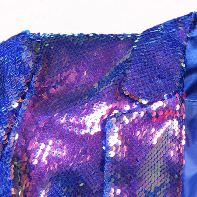 Spring & Autumn Women's Sequin Blazer - Dazzling Midi Jacket