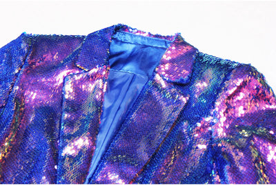 Spring & Autumn Women's Sequin Blazer - Dazzling Midi Jacket