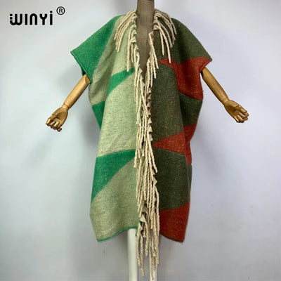 Winter Cloak Poncho | Long Maxi Overcoat for Women