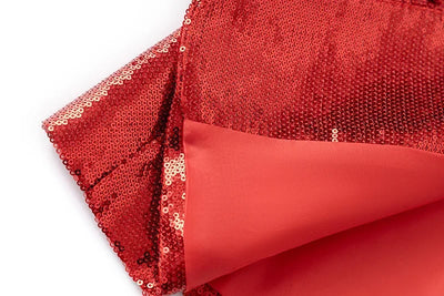 Christmas Red Sequins Two-Piece Suit Top & Shorts