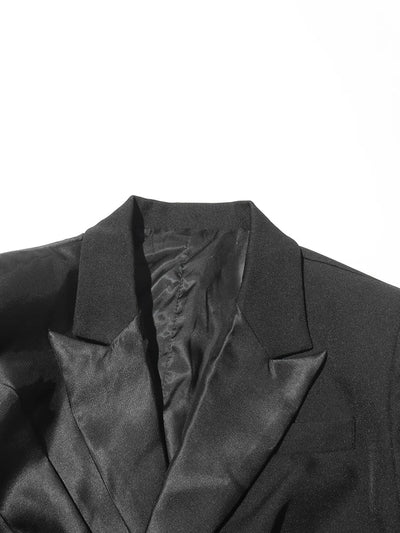 Hollow Out Bowknot Blazer | Women's Notched Collar Tunic
