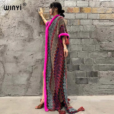 Women's Winter Knitted Tassel Cardigan Coat - Warm, Fashionable, Free Size