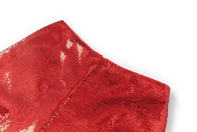 Christmas Red Sequins Two-Piece Suit Top & Shorts
