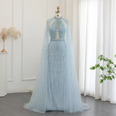 Bennie Cape Sleeved Gown