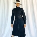 Black Stripe and Pearl Fedora Hat