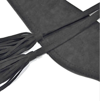 Black Wide Belt With Front Tie