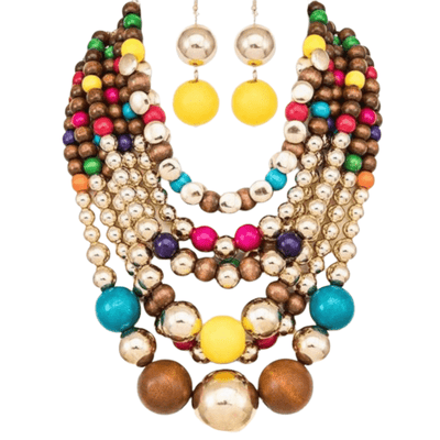 New! Luxurious Colorful Necklace Set, The Nicole